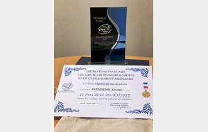 4 juillet 2022 - ANGERS - Remise du Prix de la Sportivité à une collégienne 