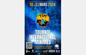 30 et 31 Mars 2024- SAUMUR - Tournoi International de basket Minimes 