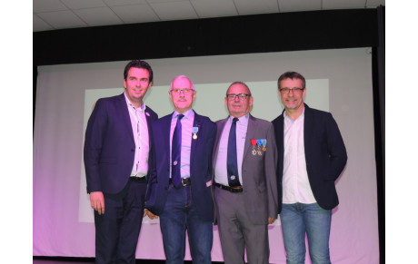 Soirée des Champions de Montreuil-Juigné et Remise de la Médaille d'OR à Noël 24-01-2020        BLEU, Vice Président du CD49 MJSEA